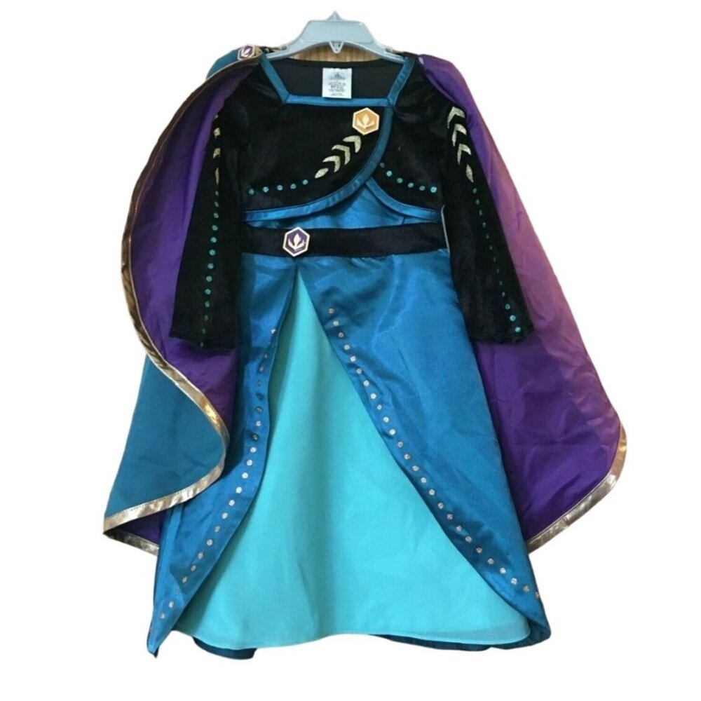 Disney Frozen 2 Anna Deluxe Halloween Costume Dress With cape S (4-6X) princess